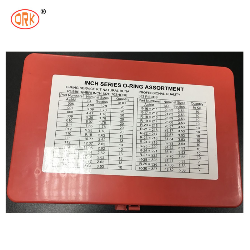 발굴기 AS568 JIS 표준 메트릭 382PCS 387PCS 고무 봉인 NBR FKM 실리콘 O 링 키트 오링 소스 상자 세트 서비스 수리 키트