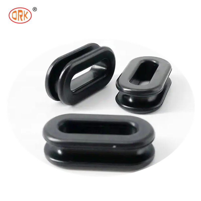 High Elasticity Black Rubber Wire Grommet, Black Molded Rubber Hole Protector, Abrasion Resistant & Insulating, for Machinery Sheet Metal Panel